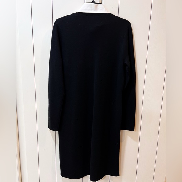 POLO RALPH LAUREN BLACK DRESS W/ REMOVABLE WHITE COLLAR SHIFT DRESS MEDIUM NWT - Picture 2 of 7